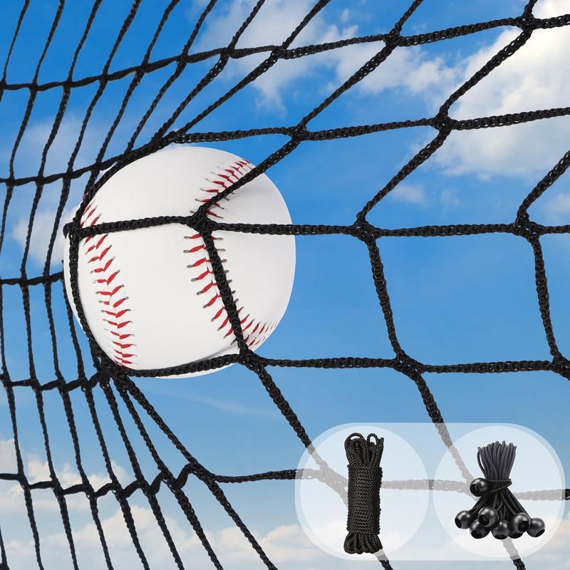 Storgem Baseball Softball Backstop Nets, Sports Netting, Sports Barrier Netting, Heavy Duty Sports Nets Netting Knotless for Playing Field, Backyard or Garage - Image 1